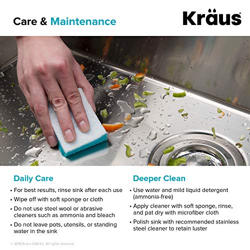 Kraus KHU103-32 Standart PRO 32 inch 16 Gauge Undermount 60/40 Stainless Steel Set (8 Item Bundle: Sink, Bottom Grid Assembly, Drain Cap x2, Kitchen Towel), 32, 50/40 Double Bowl, Silver