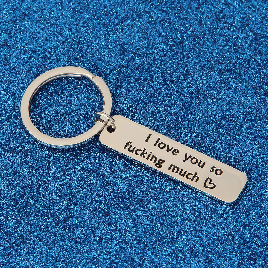 WUSUANED Couples Keychain I Love You So Fucking Much Valentine's Day Jewelry Boyfriend Girlfriend Gift (I love you so fucking much)