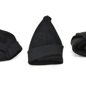 Zegoo Men Women Skullcap Beanie Worker Sailor Cap Rolled Cuff Retro Brimless Outfit Hat Black