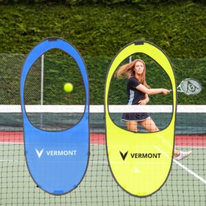 Vermont Tennis Net Targets [2 Pack] – Develop Shot Accuracy Skills (Carry Bag Included)