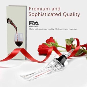 Wine Aerator Pourer - Premium Aerating Pourer and Decanter Spout - Red Wine Aerator Kit