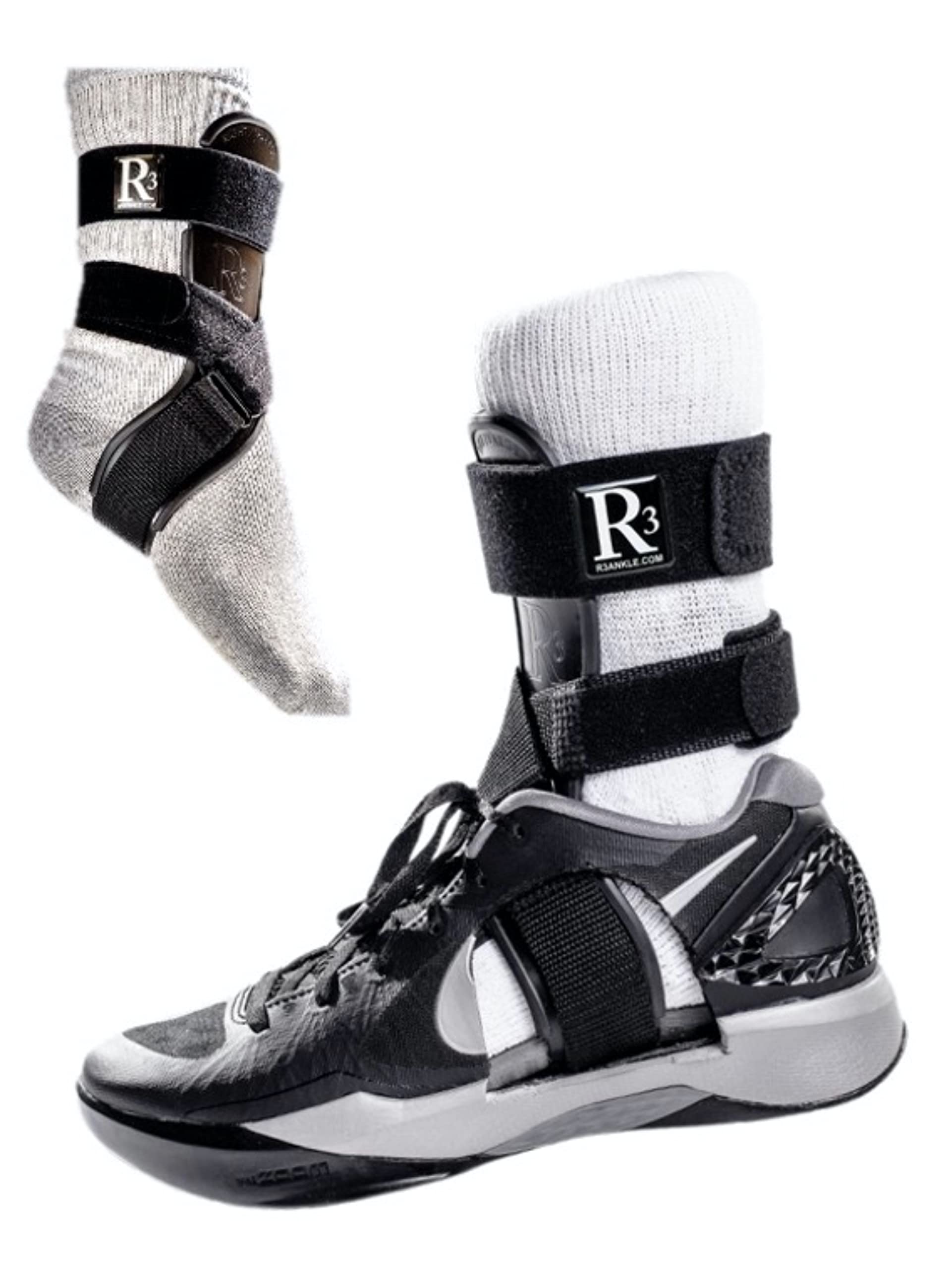 Protekt Motion - R3 STRUT High Performance Sports Ankle Brace; 3X The Ankle Roll Resistance of Old-style Lace-up & Stirrup Braces (Left, Medium)