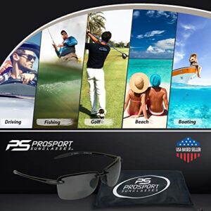 proSPORT Polarized Bifocal Reading Sunglass Readers Maui Men Women Gray Lens Rimless Golf 1.25 1.50 2.00 2.50