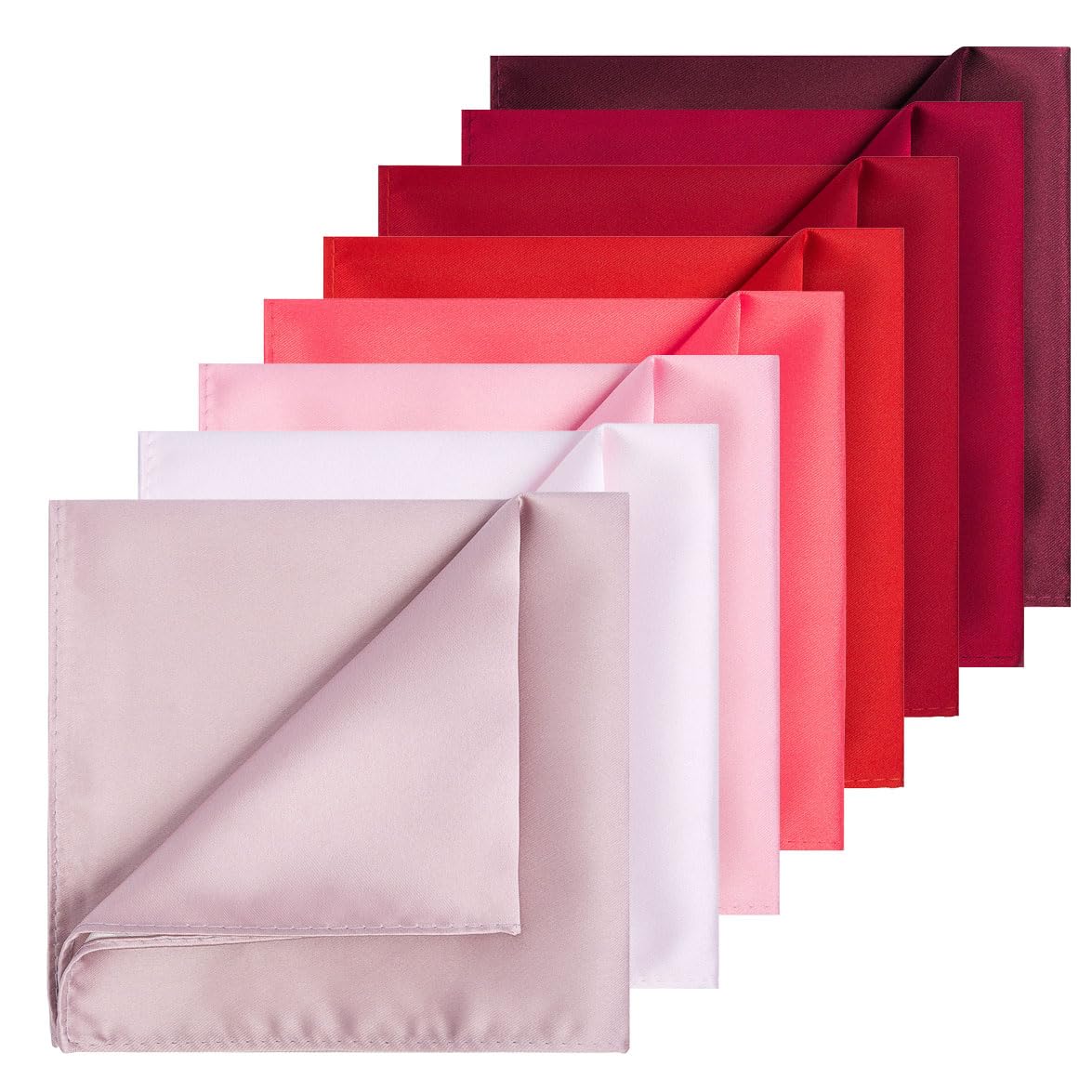 KissTies Rosy Pink Pocket Square Mens Satin Handkerchief + Gift Box