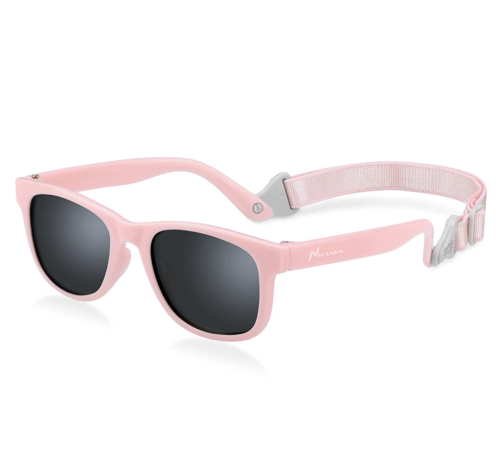 NACUWA Baby Sunglasses - 100% UV Proof Sunglasses for Baby, Toddler, Kids - Ages 0-2 Years - Case and Pouch included