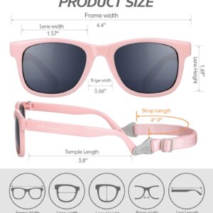 NACUWA Baby Sunglasses - 100% UV Proof Sunglasses for Baby, Toddler, Kids - Ages 0-2 Years - Case and Pouch included