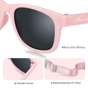 NACUWA Baby Sunglasses - 100% UV Proof Sunglasses for Baby, Toddler, Kids - Ages 0-2 Years - Case and Pouch included