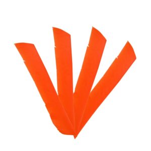 zshjgjr 50 pack archery arrow spiral twist wrap full length feathers left wing feathers fletches fletching (8-11inch) for flu-flu arrows (orange)