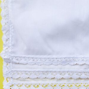 COCOUSM New Ladies White Cotton Handkerchiefs Crochet Lace Hanky -30cm