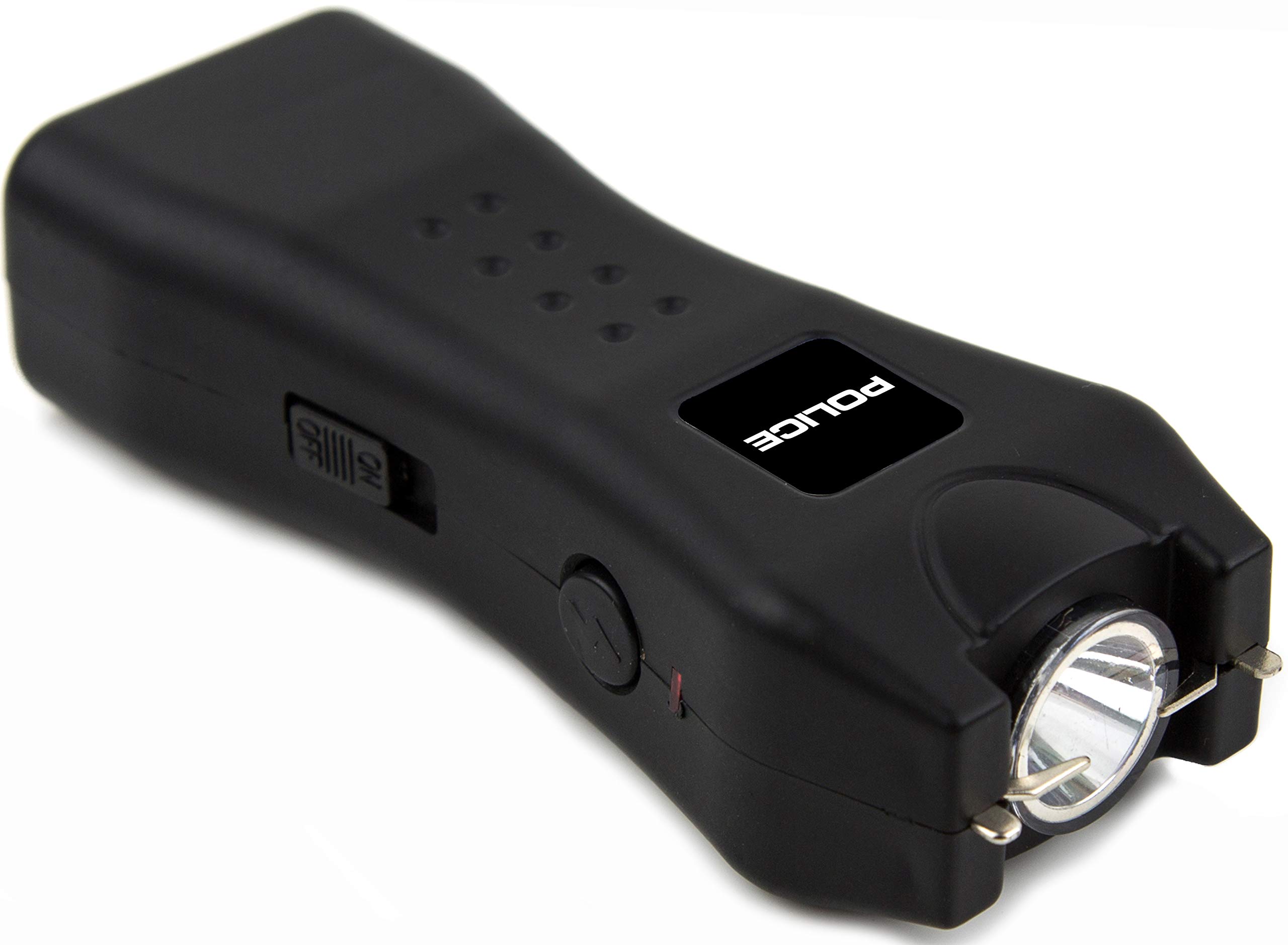 Police Stun Gun 618 - Mini Rechargeable with LED Flashlight, Black