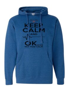 cute womens nurse shirts "keep calm nursing" royaltee champion hoodie medical collection large, blue