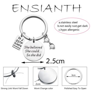 ENSIANTH Optometrist Gift She Believed She Could So She Did Keychain Eye Doctor Gift Optometrist Graduation Jewelry (Optometrist Keychain)