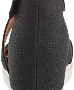 Dr. Scholl's Shoes Women's Sheena Wedge Sandal, Black Smooth Perforated, 8 M US