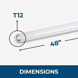 Case of 14 F40T12/SP865 DAYLIGHT Linear Fluorescent 40-Watt T12 6500K Light Bulbs 48"