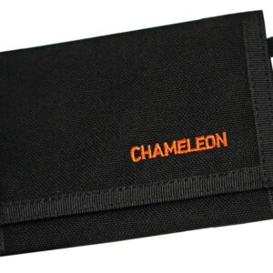 Chameleon Trifold Mens Wallet-Military Tactical Men Wallets- ID Card Holder - Canvas Thin Front Pocket Travel Wallet-Coin Zipper Pocket