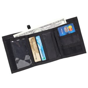 Chameleon Trifold Mens Wallet-Military Tactical Men Wallets- ID Card Holder - Canvas Thin Front Pocket Travel Wallet-Coin Zipper Pocket