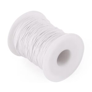 Craftdady 100 Yards 1mm White Waxed Cotton Thread Cord Macrame Bracelet Necklace Jewelry Making Beading String