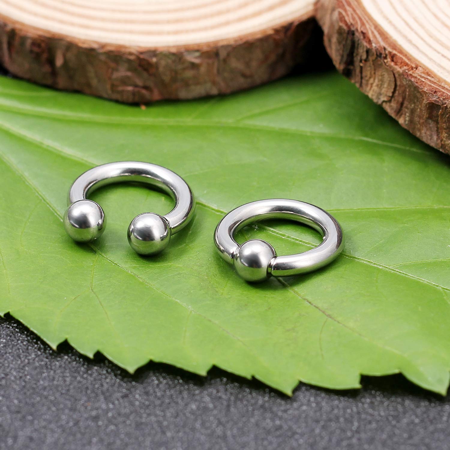 Cisyozi 8G Septum Rings Jewelry Large Ear Earrings Gauges Septum Stretcher kit 8gauge Surgical Stainless Steel Big Wide Septum Nose Earrings Gauges Tunnel Plug Hoop Stretch Piercing Jewelry Women Men