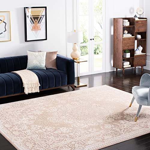 SAFAVIEH Reflection Collection Area Rug - 10' x 14', Beige & Cream, Vintage Distressed Design, Non-Shedding & Easy Care, Ideal for High Traffic Areas in Living Room, Bedroom (RFT664A)