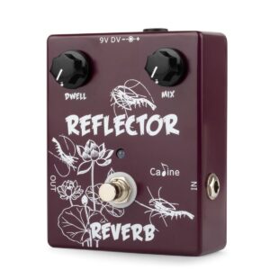 Caline Reverb Guitar Effects Pedal with True Bypass Aluminum Alloy Housing Reflector Brown CP-44