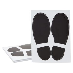 juvale 32 pack footprint decals for classroom, dance studio, parties (7.1 x 2.6 in)