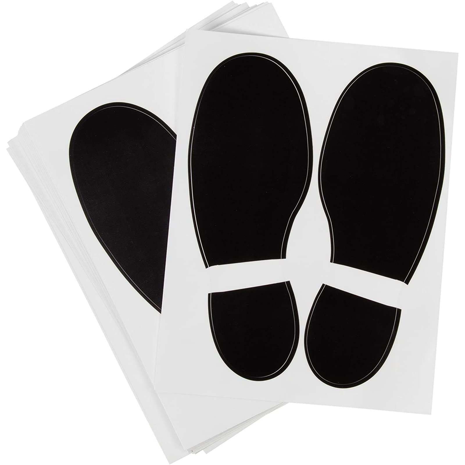 Juvale 32 Pack Footprint Decals for Classroom, Dance Studio, Parties (7.1 x 2.6 in)