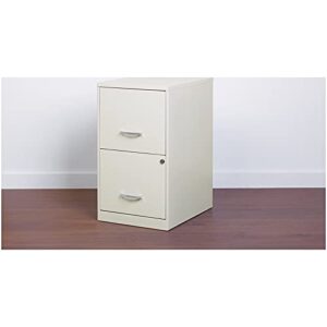 Hirsh Industries Space Solutions 18in 2 Drawer Metal File Cabinet Pearl White