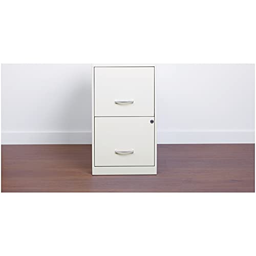 Hirsh Industries Space Solutions 18in 2 Drawer Metal File Cabinet Pearl White