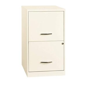 Hirsh Industries Space Solutions 18in 2 Drawer Metal File Cabinet Pearl White