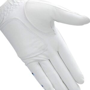 wosofe Golf Glove for Men's Left Hand White Soft Leather Breathable Professional Golf Hand Wear … (Medium)