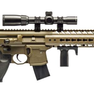 SIG Sauer MCX .177 Cal CO2 Powered Advanced Air Rifle with CO2 90 Gram (2 Pack) and 500 Lead Pellets Bundle (FDE, 1-4x24 Scope)