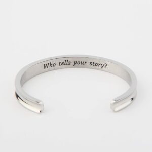 WUSUANED Hamilton Musical Gifts Hamilton Merchandise Who Tells Your Story Quote Hair Tie Cuff Bracelet Broadway Musical Fan Gift Hamilton Lyrics Jewelry