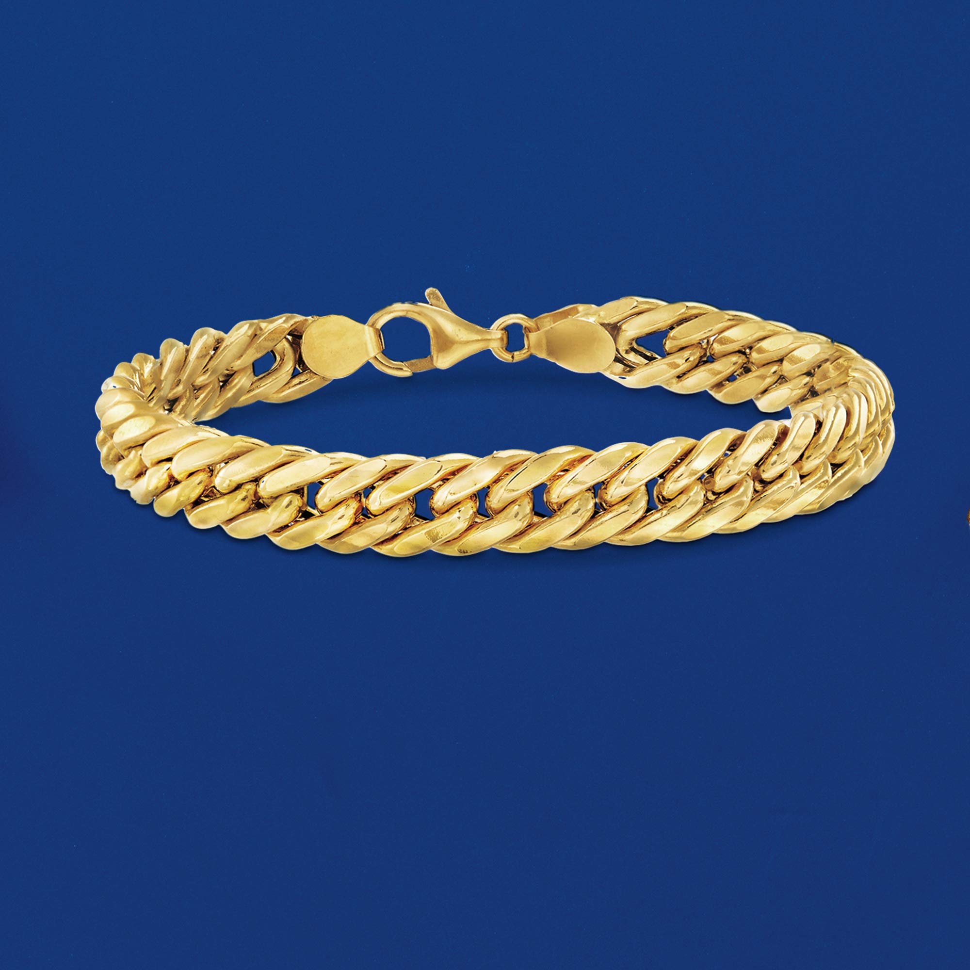 Ross-Simons Italian 18kt Yellow Gold Cuban-Link Bracelet. 7 inches