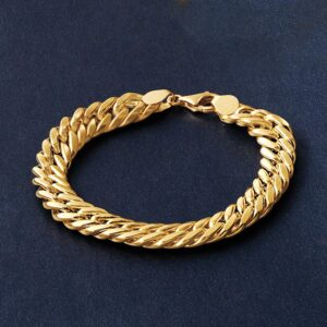 Ross-Simons Italian 18kt Yellow Gold Cuban-Link Bracelet. 7 inches