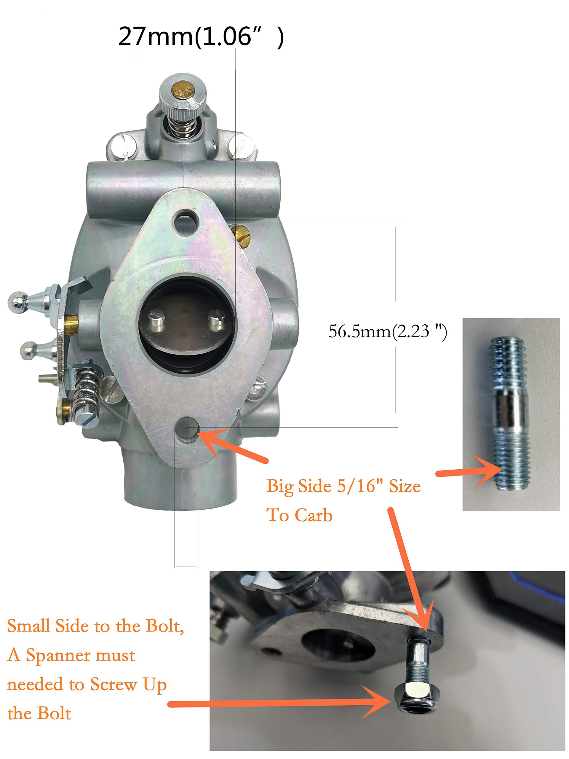 mdairc 8N9510C 9N9510A B3NN9510A heavy duty Carburetor Replacement for Ford Tractor 2N 8N 9N Heavy Duty TSX33 TSX241A TSX241B TSX241C B3NN9510A 9N9510A, For Zenith 13876 0-13876