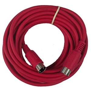 cable up cu/md120/red 20' midi male to midi male midi cable (red)