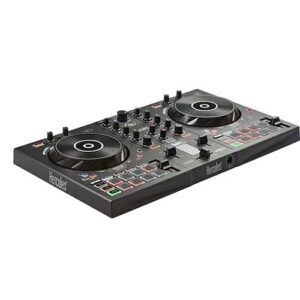 Hercules DJ 2 Control Inpulse 300, Black with 8in Stereo Mini to Dual RCA Y-Cable (6') Bundle, Speaker