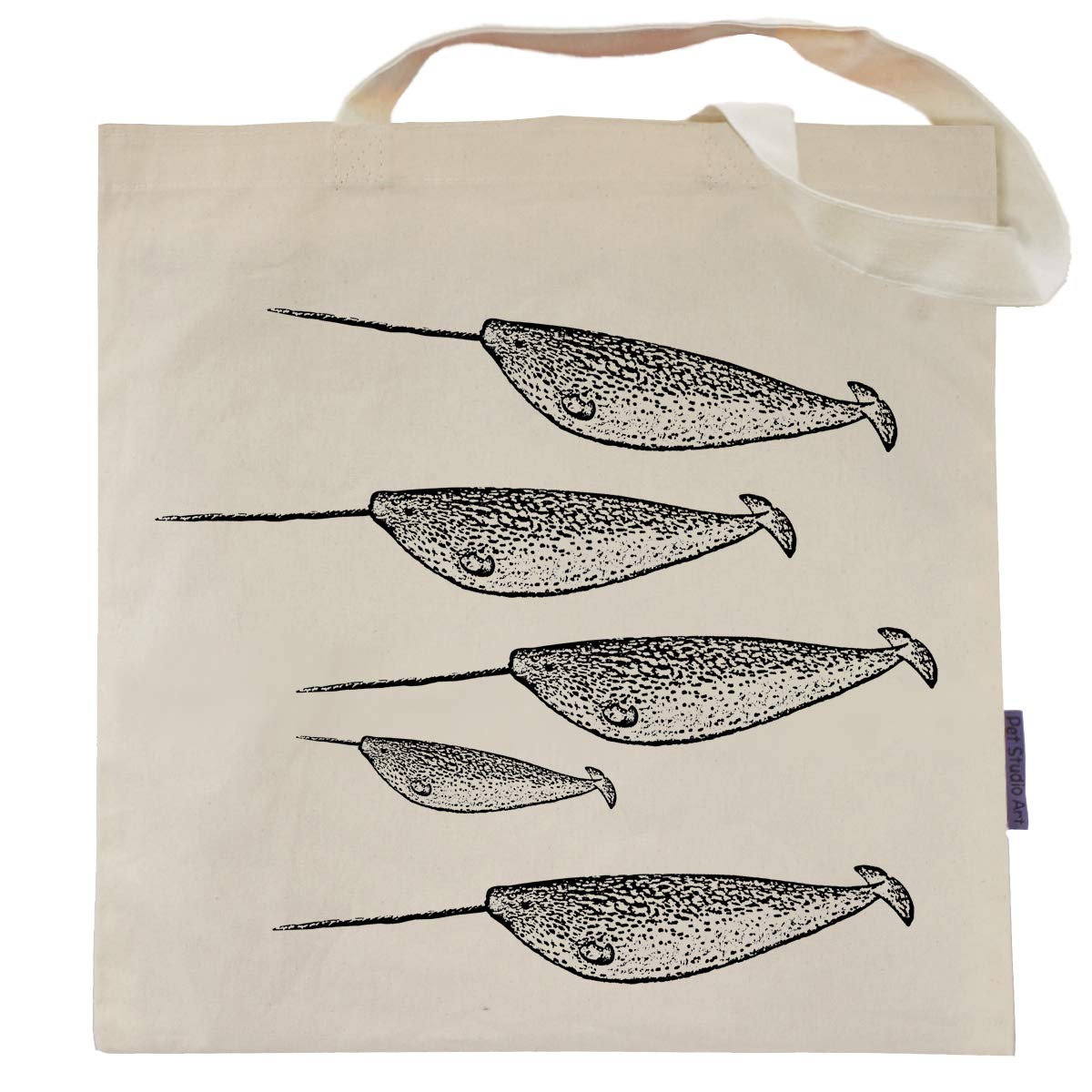 Pet Studio Art Narwhal Pod Tote Bag