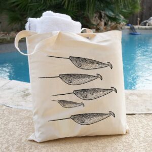 Pet Studio Art Narwhal Pod Tote Bag