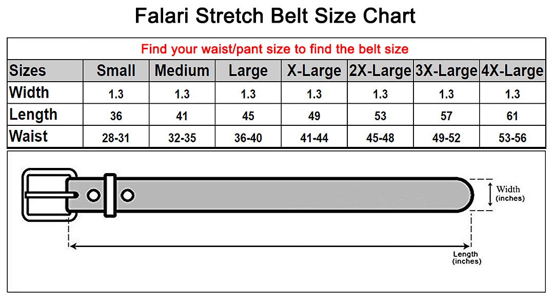 Falari Men Women Multicolored Elastic Stretch Braided Belt Canvas Fabric Woven No Holes Belt (1003 - Black, X-Large)