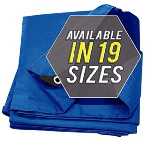 tarp cover blue waterproof 9x12 2-pack great for tarpaulin canopy tent, boat, rv or pool cover!!! (standard poly tarp 9'x12')