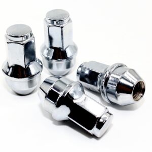 Set of 24 Veritek 14x2.0mm 13/16 Hex 2 Inch Chrome OEM Factory Style Large Acorn Seat Lug Nuts for Ford F-150 Expedition Lincoln Navigator Factory Wheels