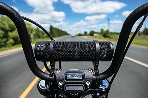 Kuryakyn 2720 MTX Road Thunder Weather Resistant Motorcycle Sound Bar Plus: 300 Watt Handlebar Mounted Audio Speakers with Bluetooth, USB Power Charger, Satin Black