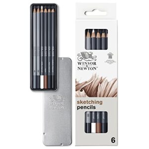 winsor & newton studio collection artist pencils, sketching pencils, set of 6