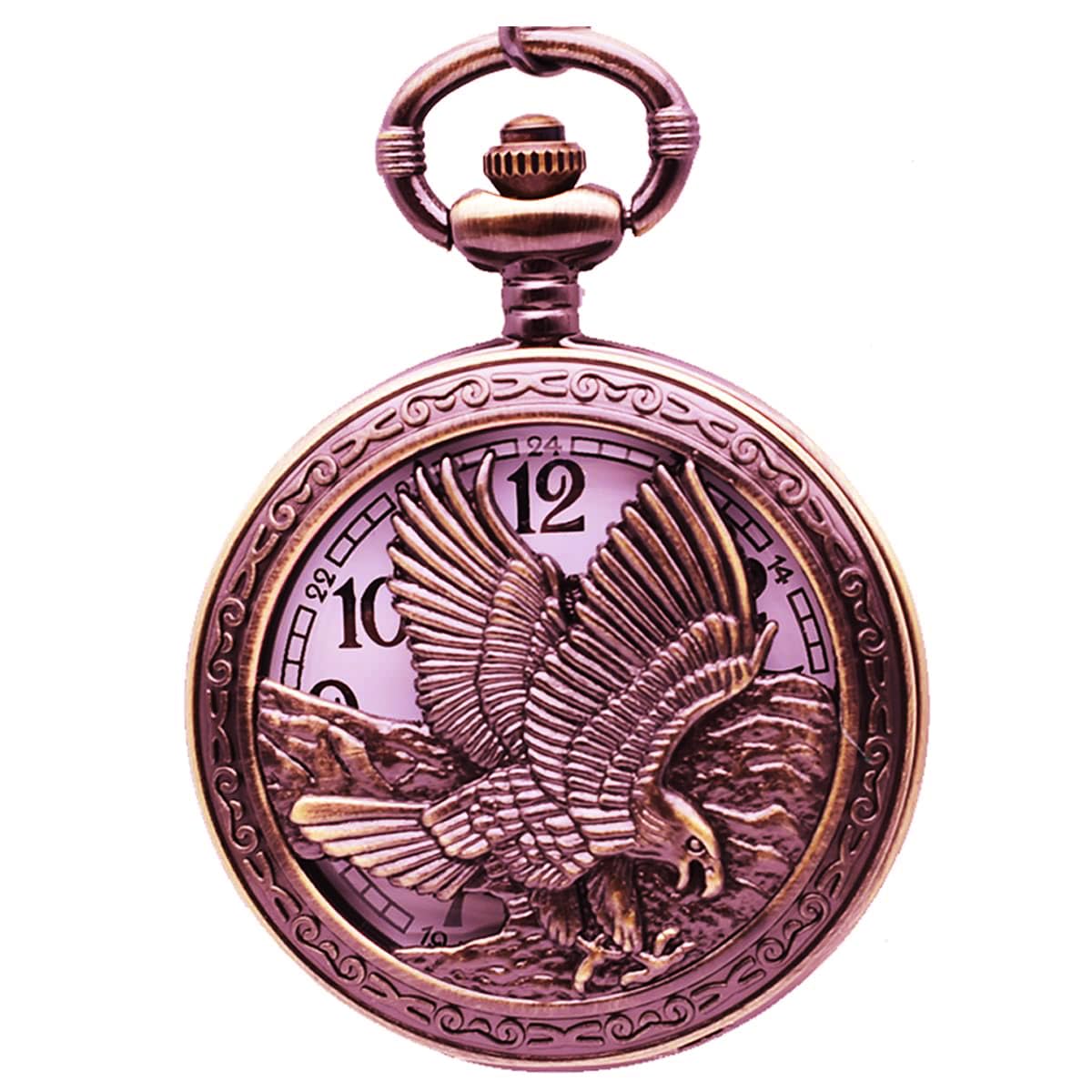 Udaney Eagle Gifts Pocket Watch with Chain Vintage Quartz Half Hunter American 2024 fashion