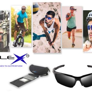 FLEX V2- Polarized Sunglasses for Men Women & Teens. Ultra Tough & Lightweight Frame, HD lens Sports Sunglasses for Cycling Running Fishing