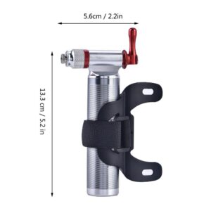 Bike Pump CO2 Inflator, Portable Lightweight Aluminum Alloy Mountain Bike Road Tyre Tube Pump