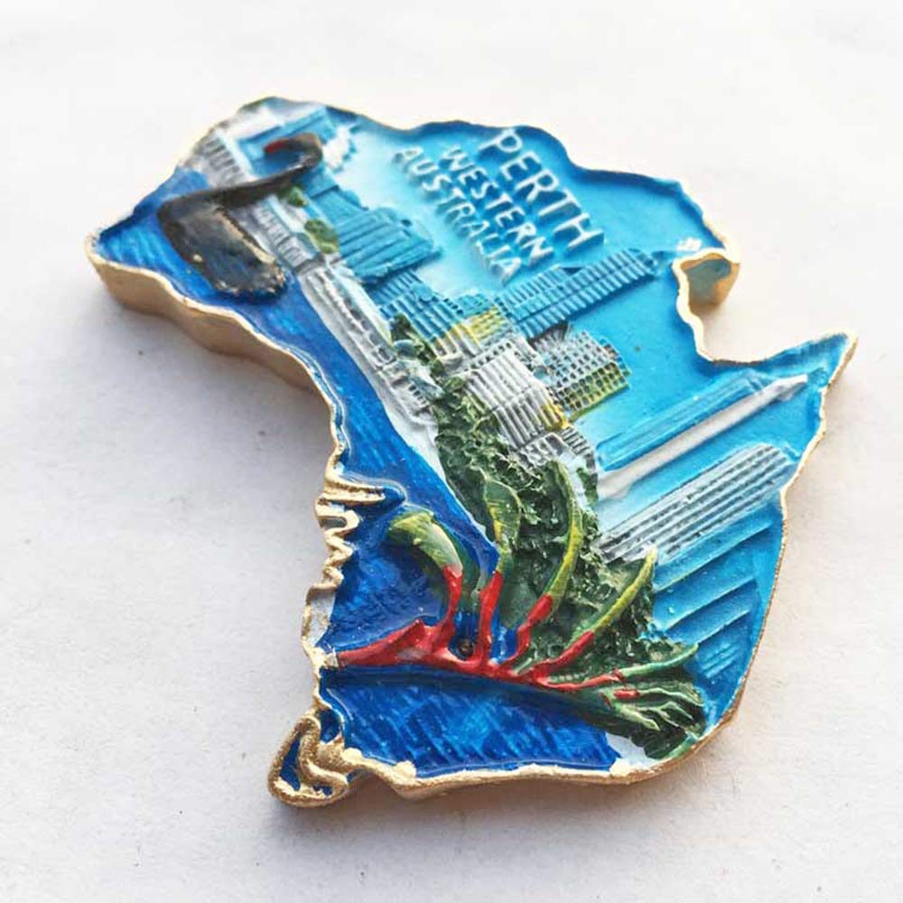 3D Perth Australia Refrigerator Magnet Travel Sticker Souvenirs Home & Kitchen Decoration Australia Fridge Magnet from China