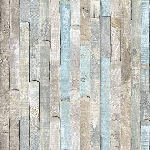 d-c-fix 346-0644-2PKA Decorative Self-Adhesive Film, Beach Wood 17" x 78" Roll, 2-Pack with Applicator