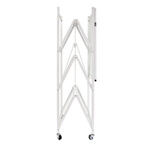 Origami R5 Foldable 4-Tier Garage Shelving Heavy Duty Shelving with Wheels, Metal Storage Rack Holds 1000 pounds, Garage Storage Rack & Organization, Storage Shelving (White, R5 2-Pack)